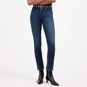 Madewell mid rise Stovepipe Jeans Deming Wash Stretch Size 26